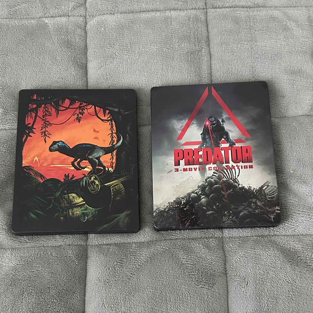 Steelbook Blu-ray Predator collection and Jurassic World Collection